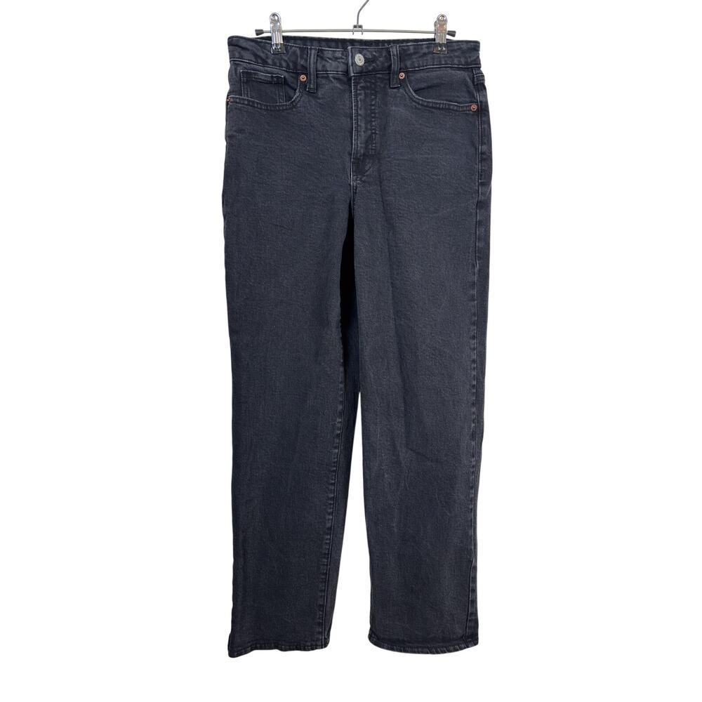 Old Navy O.G. Loose Jeans Womens 6 Black High Rise Straight Secret-Smooth Pocket